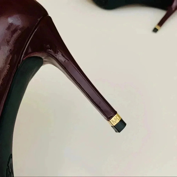 Michael Kors Patent Leather Burgundy Heels - Picture 8 of 8